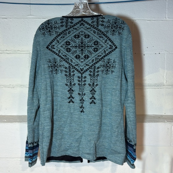Embroidered Women's Sweater - Blue - Picture 2 of 7